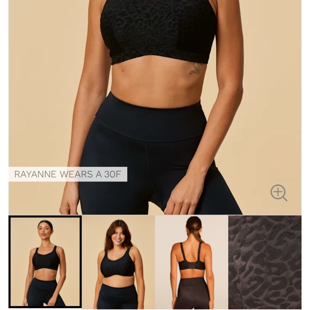 Bravissimo Black Leopard Print Sports Bra